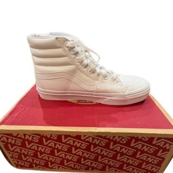 VANS Sk8-Hi Canvas Shoe in True White (Unisex) – Size 6 Men / 7.5 Women - Picture 5 of 11